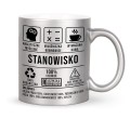 Srebrny personalizowany kubek dla kobiety do pracy