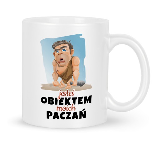 Śmieszny kubek do pracy obiekt moich paczań