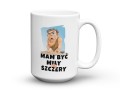 Zabawny kubek z napisem miły czy szczery 450 ml