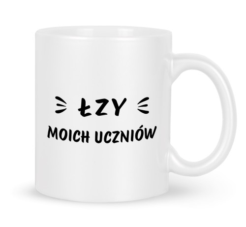 Biały kubek dla nauczyciela łzy moich uczniów