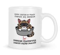 Kot ukrywający się przed obowiązkami czyli upominek dla kolegi z pracy korpo