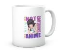 Biały kubek na herbatę i kakao dla fana anime