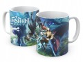 Biały kubek ceramiczny z gry Genshin Impact