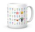 Kubek ceramiczny tablica hiragana japońskie symbole 330 ml