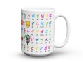 Kubek ceramiczny tablica hiragana japońskie symbole 450 ml