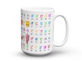 Kubek ceramiczny z tablicą pisma hiragana do nauki 450 ml
