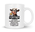 Kubek Wewnętrzny Spokój z nadrukiem krowy 330 ml