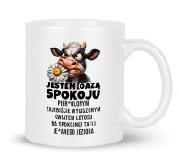 Kubek z Nadrukiem Krowy Wewnętrzny Spokój