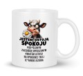 Kubek Wewnętrzny Spokój z nadrukiem krowy 330 ml
