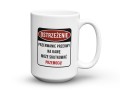 Kubek ceramiczny z motywem znaku ostrzegawczego 450 ml
