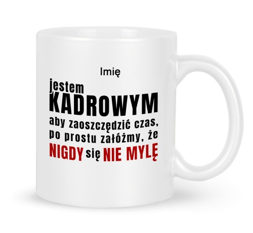Kubek z nadrukiem dla menedżera działu kadr 330 ml