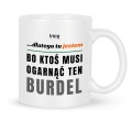 Kubek z nadrukiem „Ogarnąć ten burdel” – śmieszny prezent do biura 330 ml