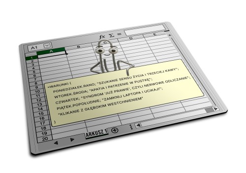 Podkładka pod mysz Excel formuła warunki ze spinaczem