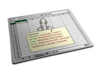 Podkładka pod mysz Excel z personalizacją imienia i rysunkiem spinacza