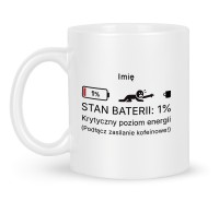 Kubek Stan Baterii 1% Błąd 404 Śmieszny Prezent Do Biura