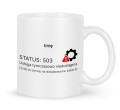Kubek 330 ml biurowy z imieniem i napisem STATUS 503