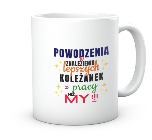 Personalizowany kubek na pozegnanie dla kolezanki z pracy