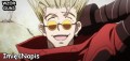 Biały błyszczący kubek z nadrukiem anime Trigun wzór 3