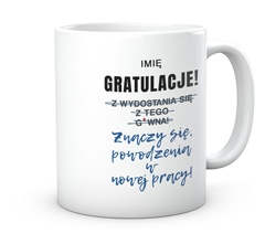 Kubek powodzenia w nowej pracy