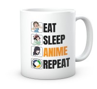 Kubek Eat Sleep Anime Repeat